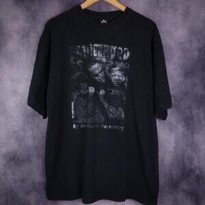 Vintage 00s Y2K Malcolm X Fatherhood by Any Means Necessary black history shirt